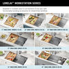 45” Workstation Undermount Single Bowl 16 Gauge Stainless Steel Kitchen Sink with 2-Tier WorkFlow™ Ledge and Accessories