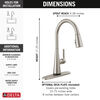 Single Handle Pull-Down Kitchen Faucet with Touch<sub>2</sub>O® and ShieldSpray® Technologies