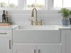 Two Handle Pull-Down Bridge Kitchen Faucet