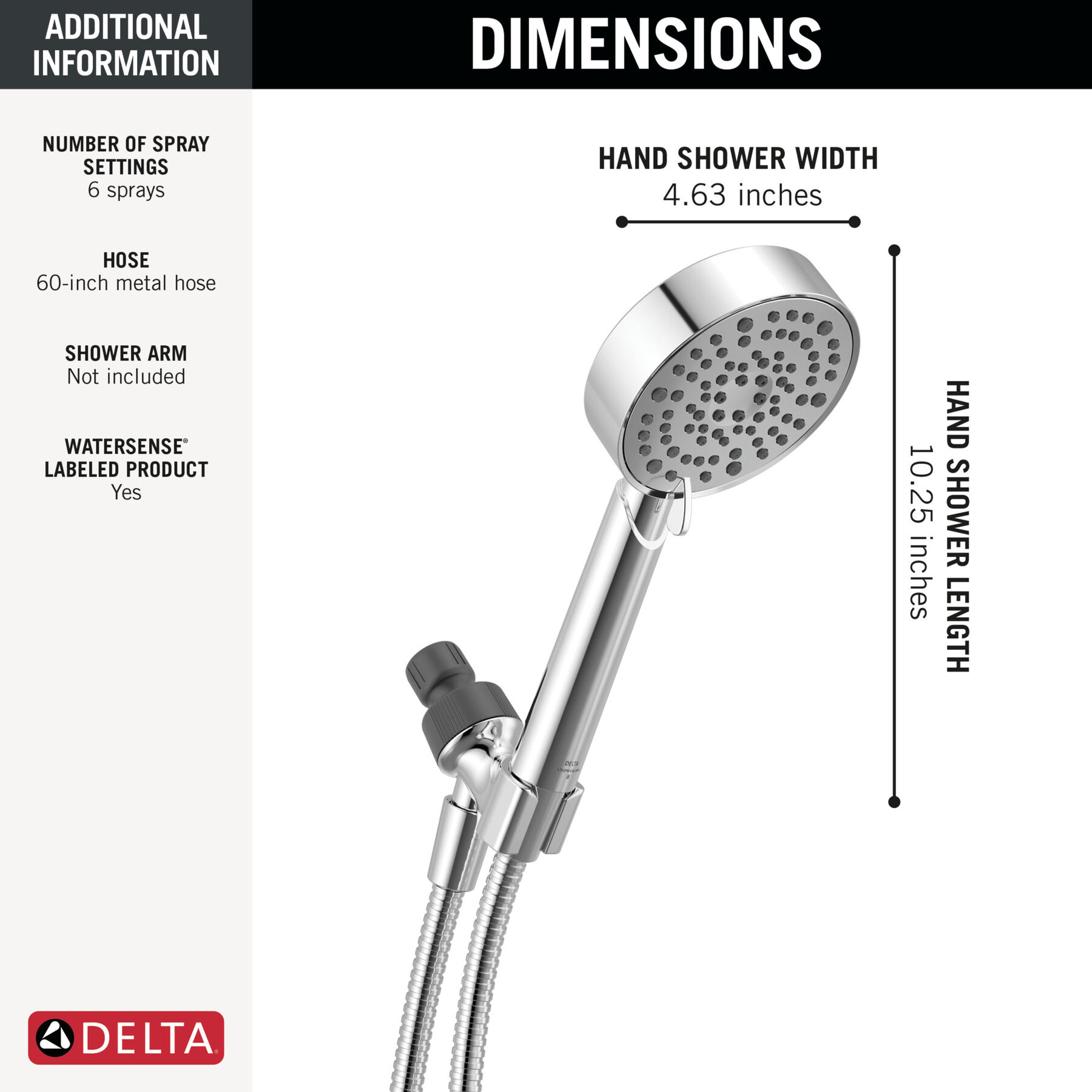 6-Setting Hand Shower, image 2