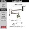 Traditional Wall Mount Pot Filler (Recertified)