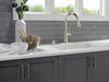 Single Handle Pull-Down Kitchen Faucet with Soap Dispenser and ShieldSpray Technology