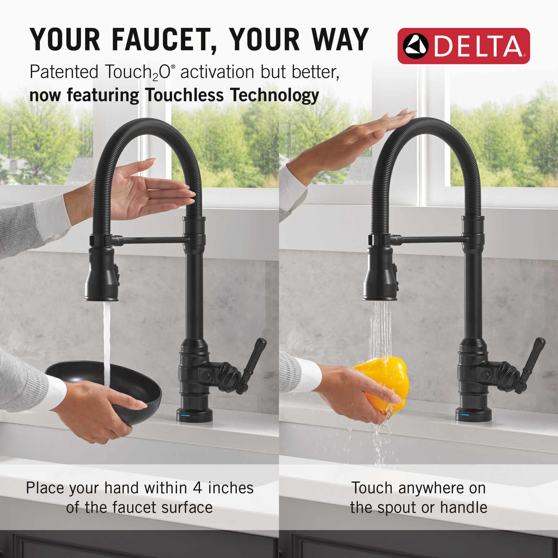Touch<sub>2</sub>O® Technology Kitchen Faucet with Touchless Technology, image 4
