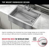 30” Retrofit Farmhouse Apron Front 16 Gauge Stainless Steel Single Bowl Kitchen Sink for Undermount / Drop-In Installation with Accessories
