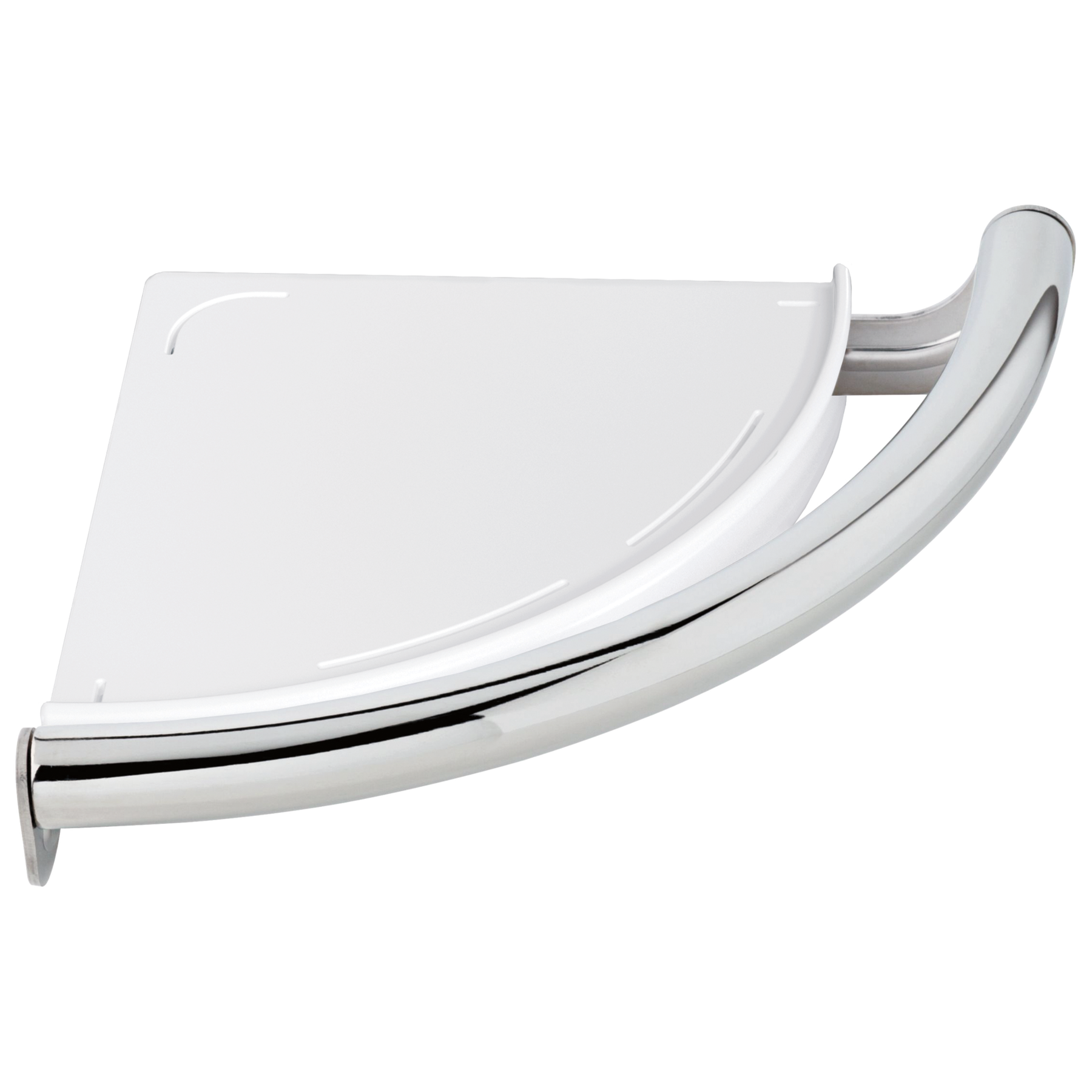 Contemporary Corner Shelf with Assist Bar