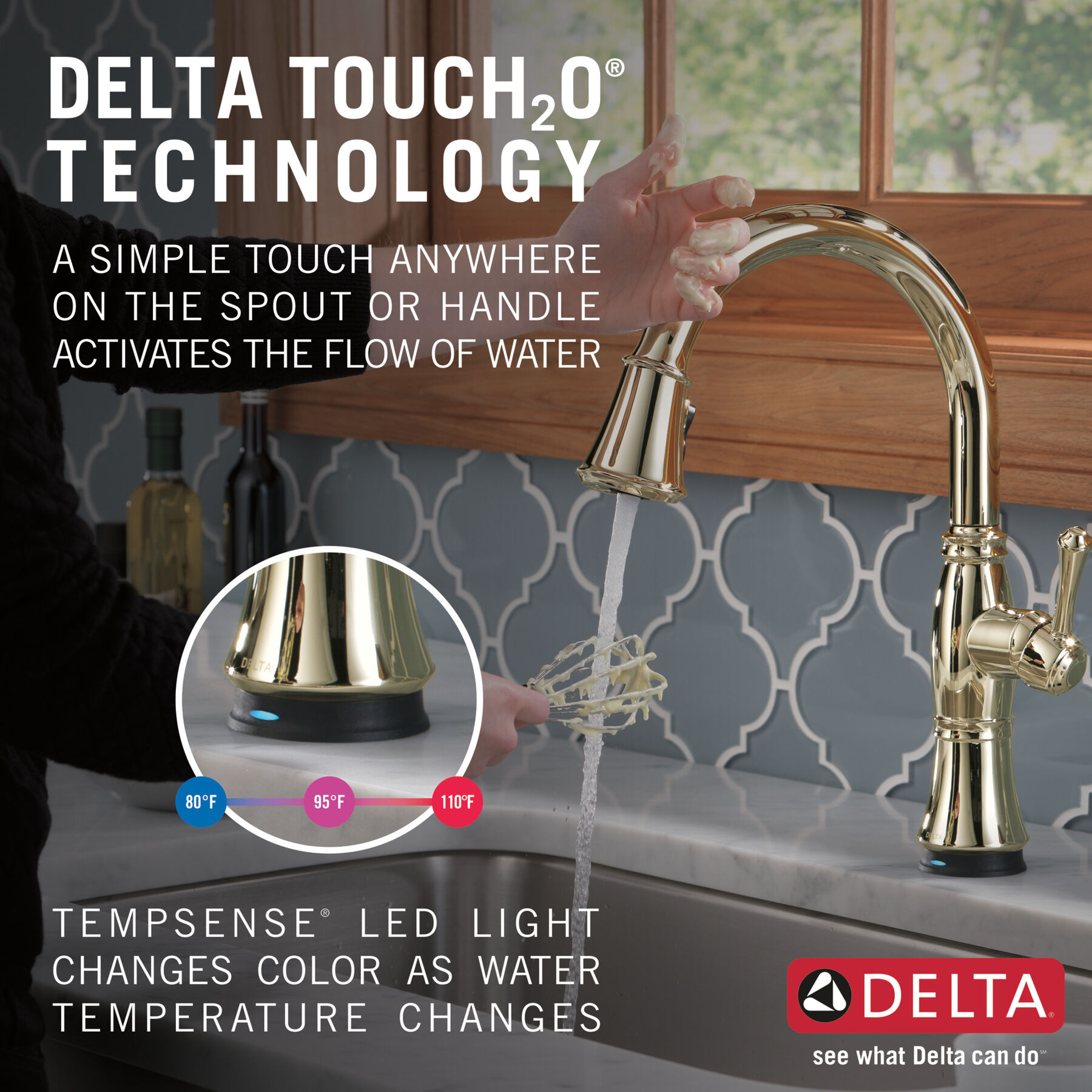 Single Handle Pull-Down Kitchen Faucet with Touch<sub>2</sub>O® and ShieldSpray® Technologies (Recertified), image 6