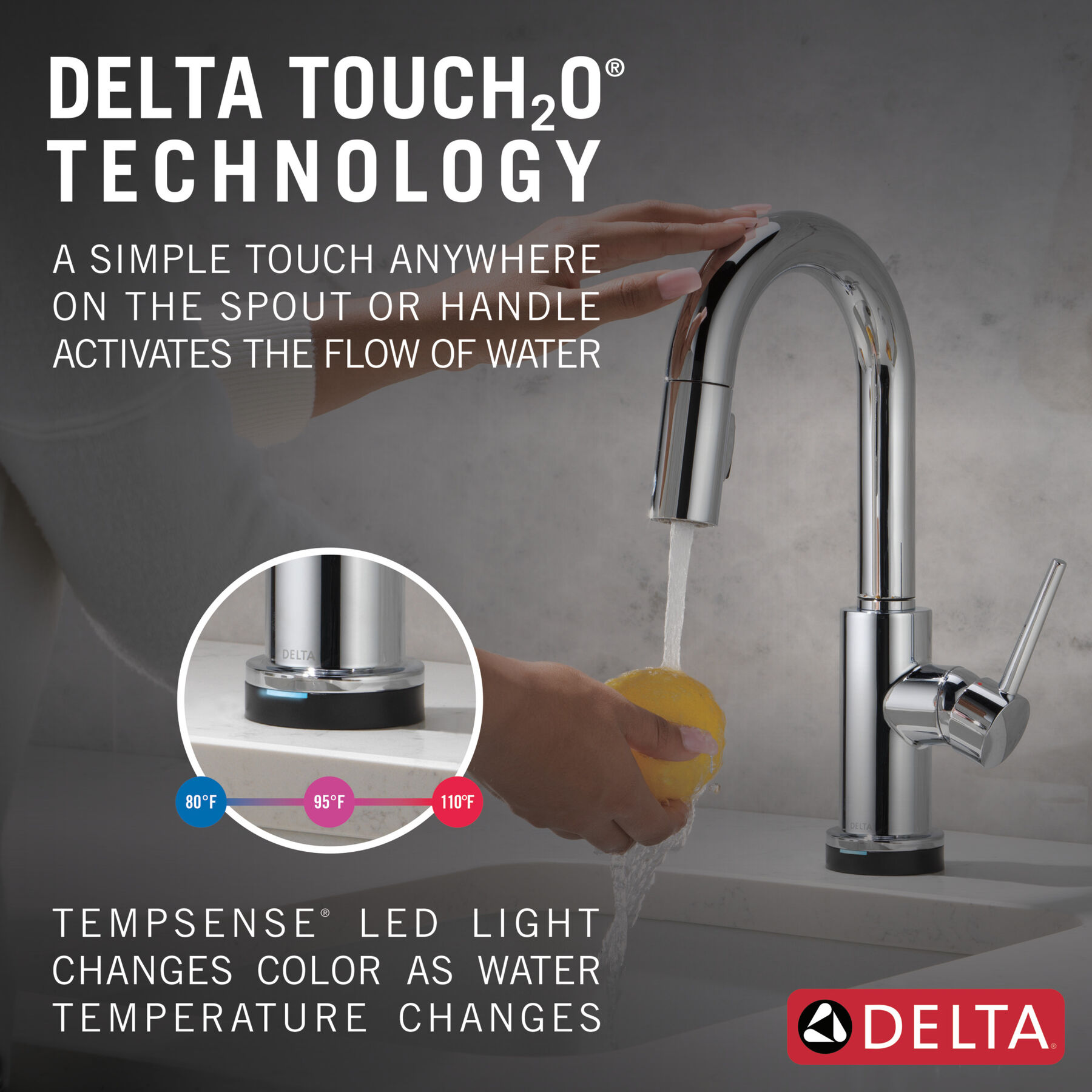 Single Handle Pull-Down Bar / Prep Faucet with Touch<sub>2</sub>O® Technology, image 9