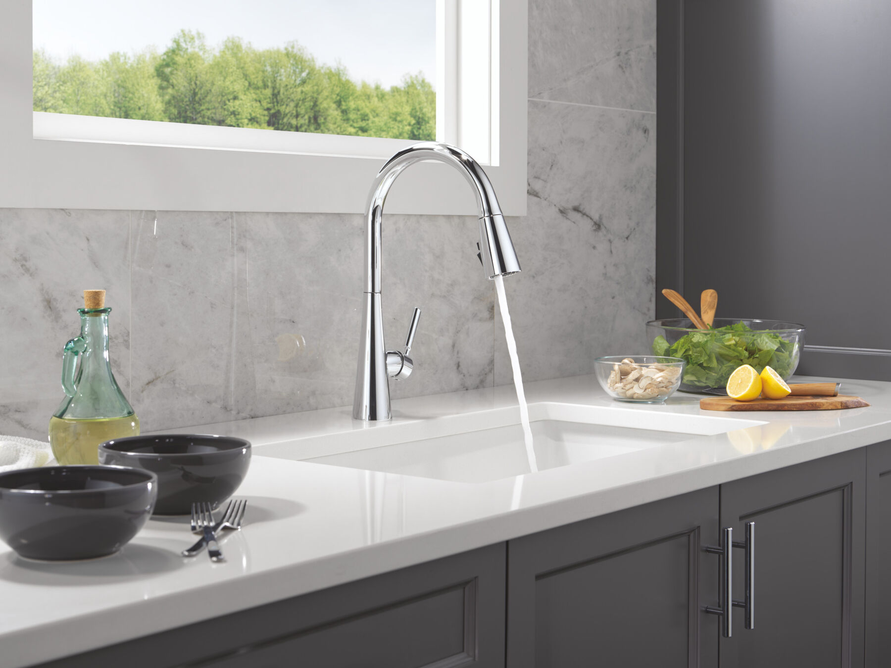 Single Handle Kitchen Pull-Down Faucet, image 8