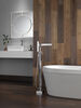 Single Handle Floor Mount Tub Filler Trim with Hand Shower