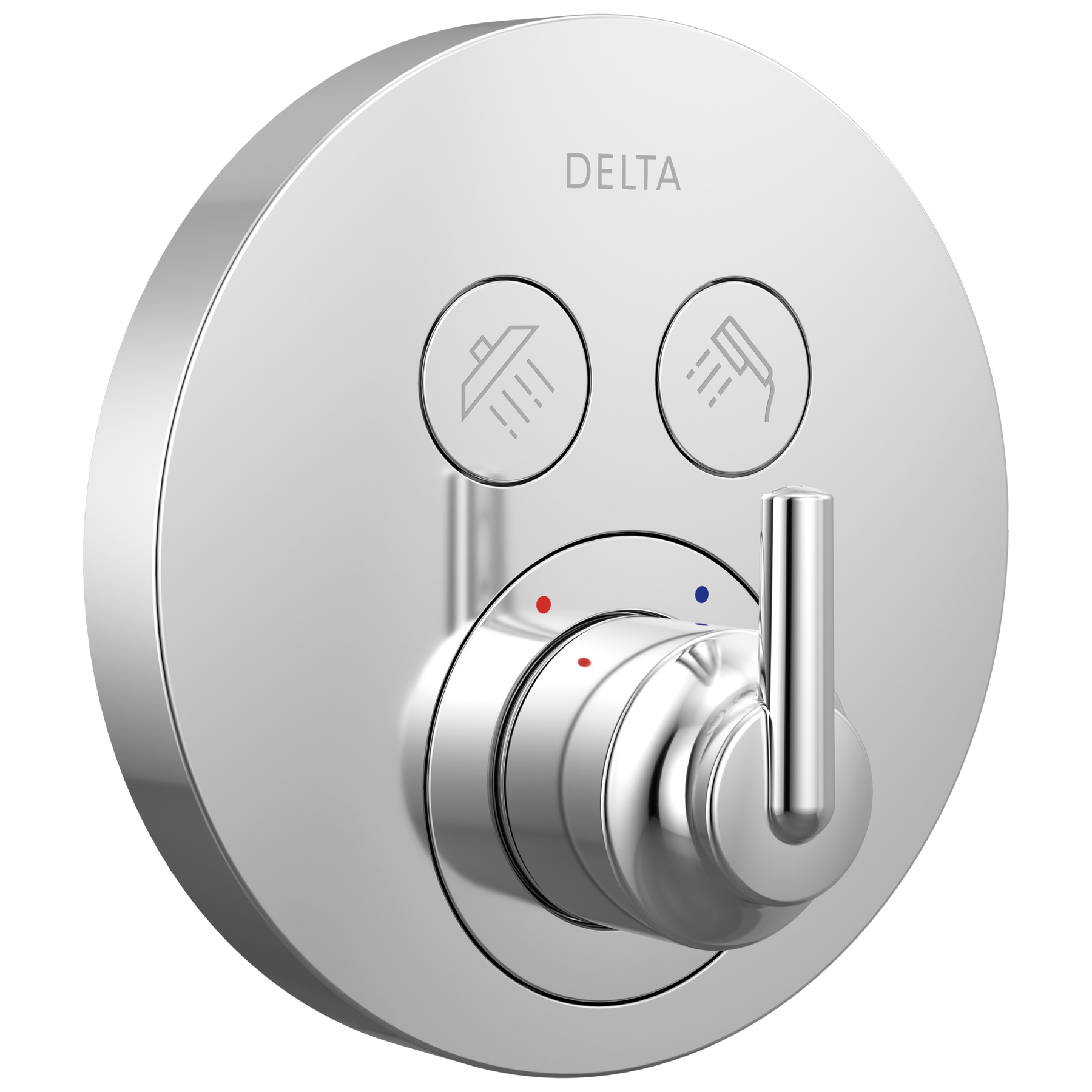 Round Contemporary Push-Button Shower