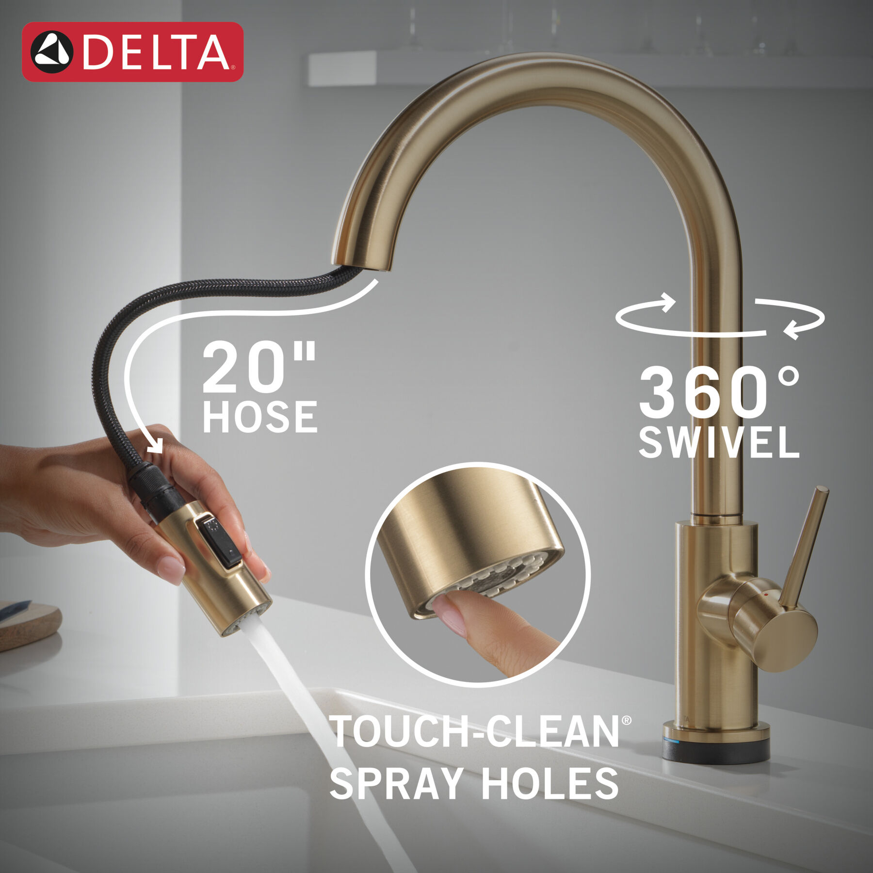 VoiceIQ® Kitchen Faucet with Touch<sub>2</sub>O® Technology with Touchless Technology, image 22