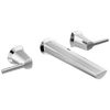 Two Handle Wall Mount Bathroom Faucet