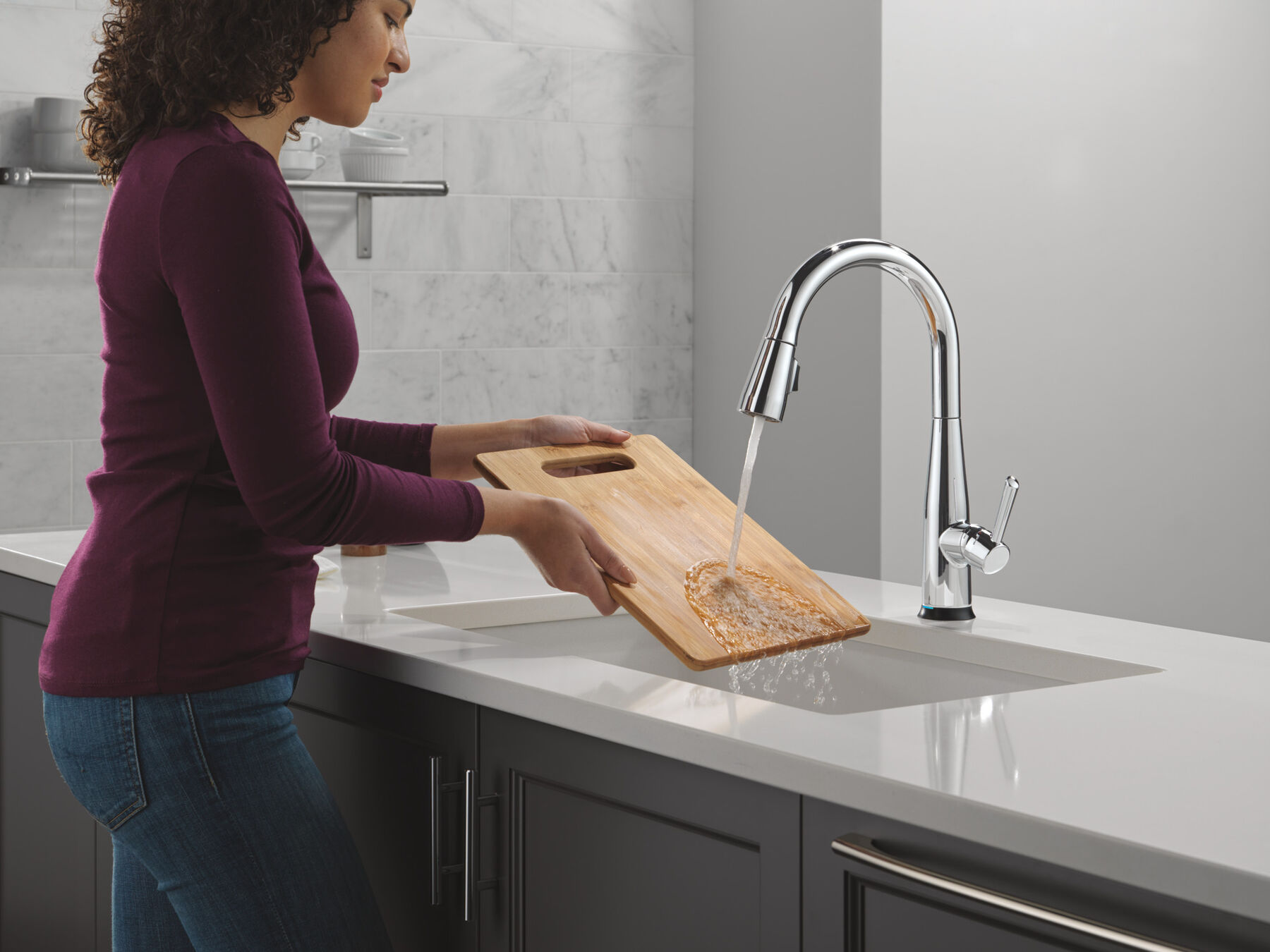 VoiceIQ® Single Handle Pull-Down Faucet with Touch<sub>2</sub>O® Technology, image 8