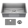 30” Undermount Stainless Steel Single Bowl Kitchen Sink with Accessories