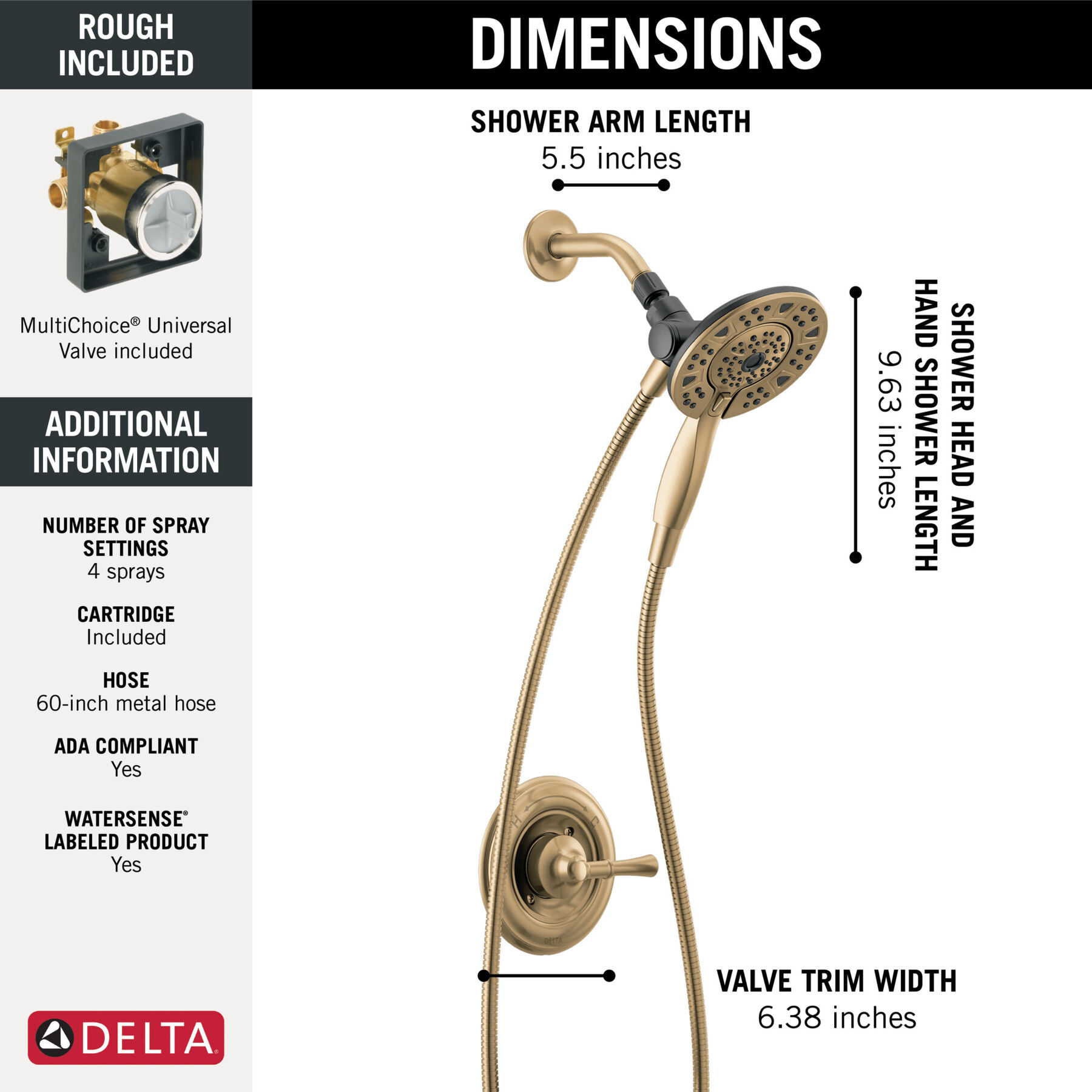 Shower Only Rough and Trim I20 (Recertified), image 4