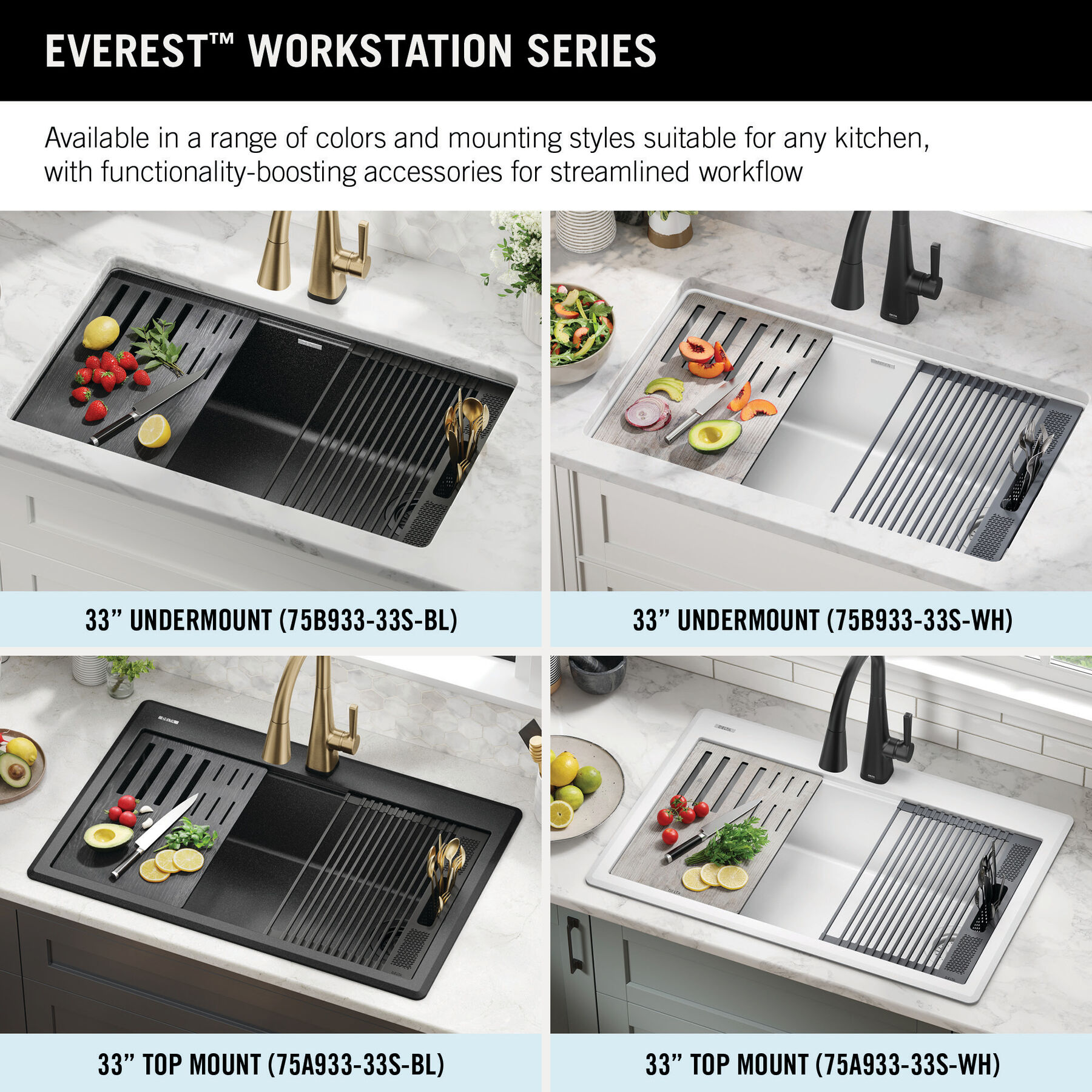 32” Granite Composite Workstation Kitchen Sink Undermount Single Bowl with WorkFlow™ Ledge and Accessories, image 5