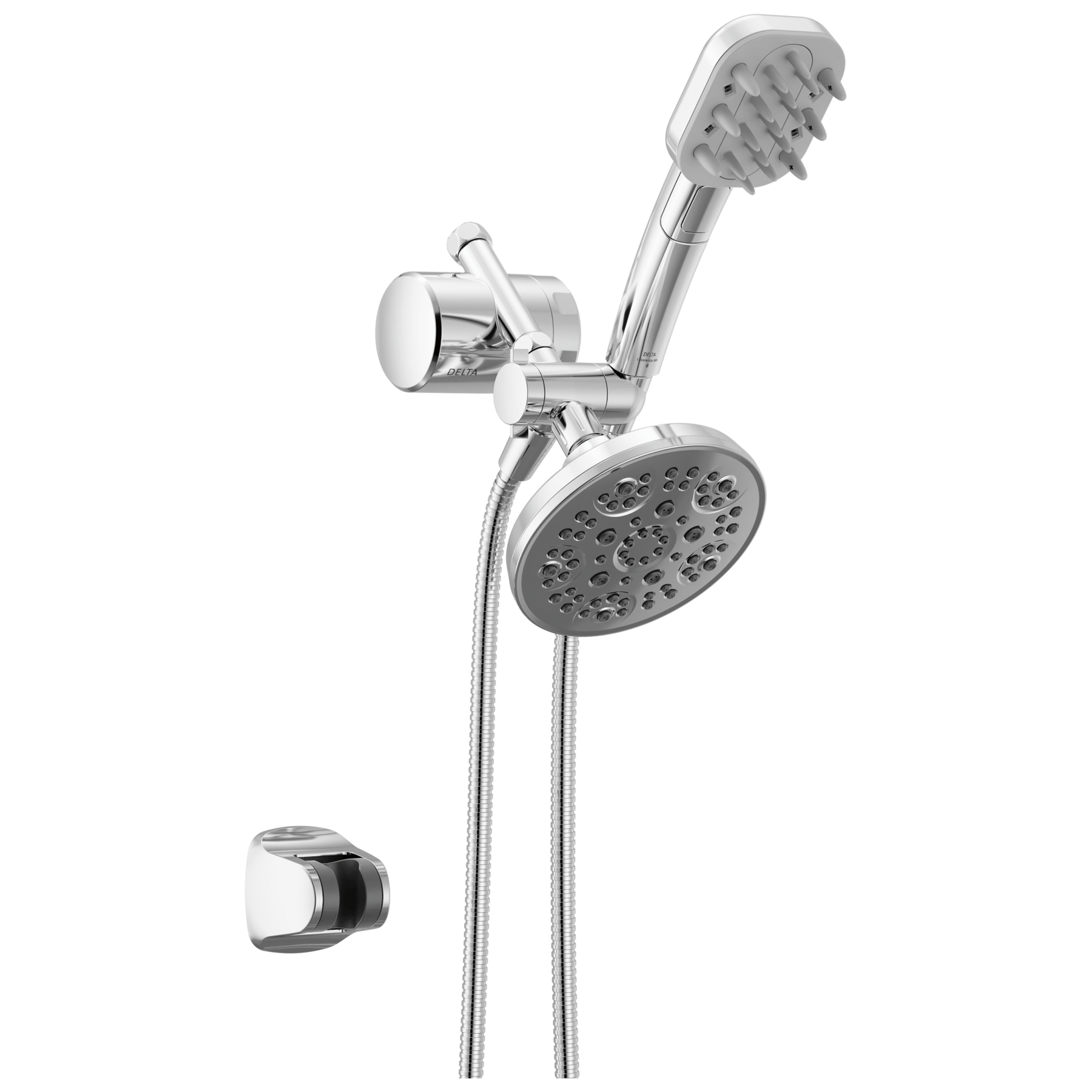 Detangling Hand Shower with 5- Setting Showerhead and Shower Filter Bundle