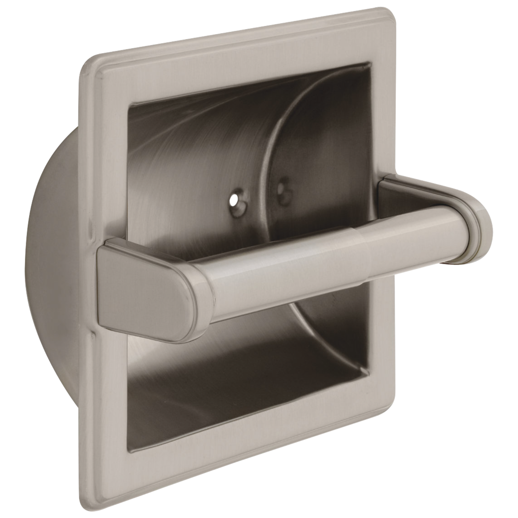 Brass Recessed Paper Holder with Brass Roller