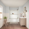 60x32 Alcove Bathtub with Tile Wall Bundle - Right Drain Curve