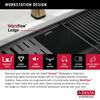 32&rdquo; Granite Composite Workstation Kitchen Sink Undermount Single Bowl with WorkFlow&trade; Ledge and Accessories