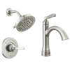 Single Handle Lavatory Faucet with 14 Series Shower Trim and Rough Bundle