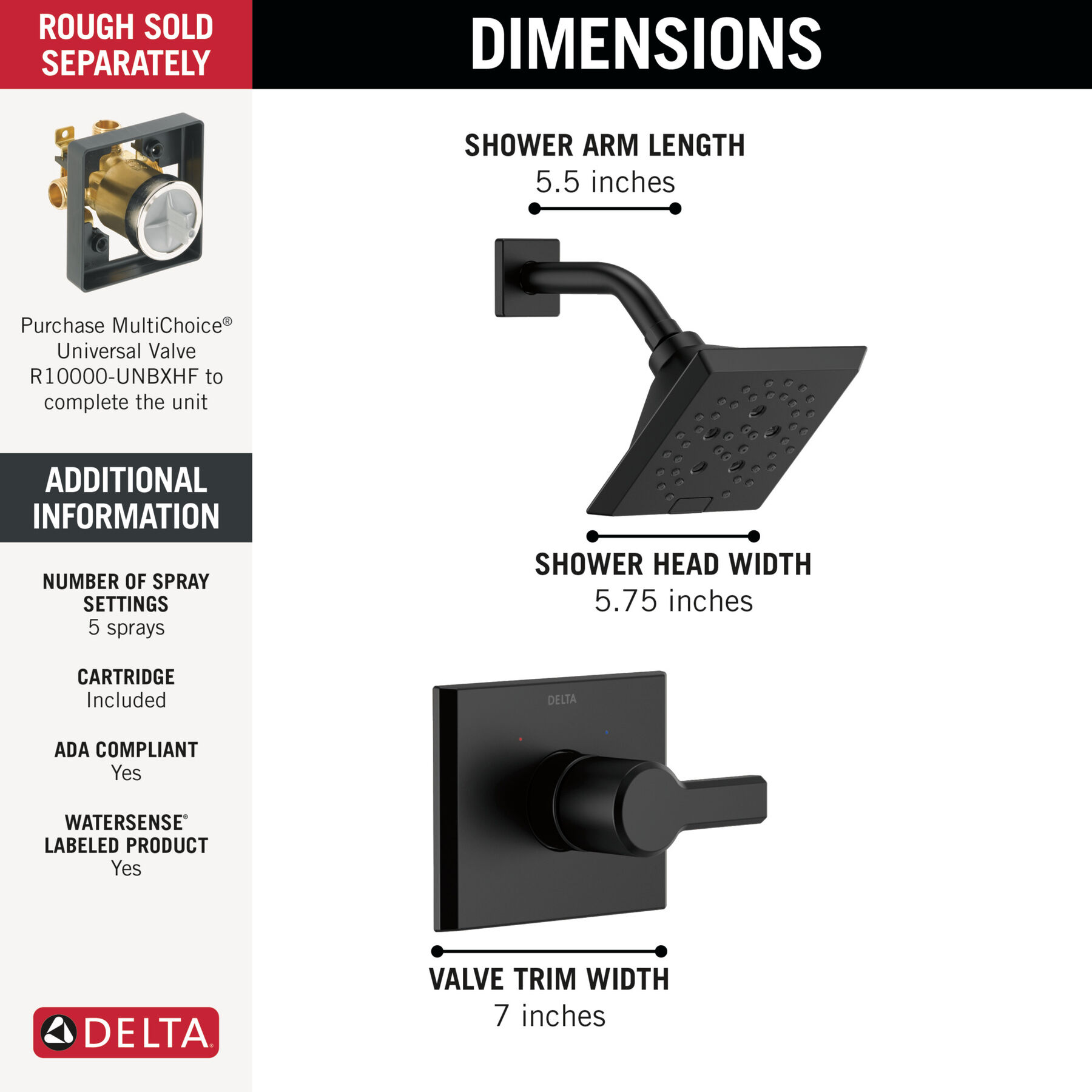 Monitor® 14 Series H<sub>2</sub>Okinetic® Shower Trim, image 2