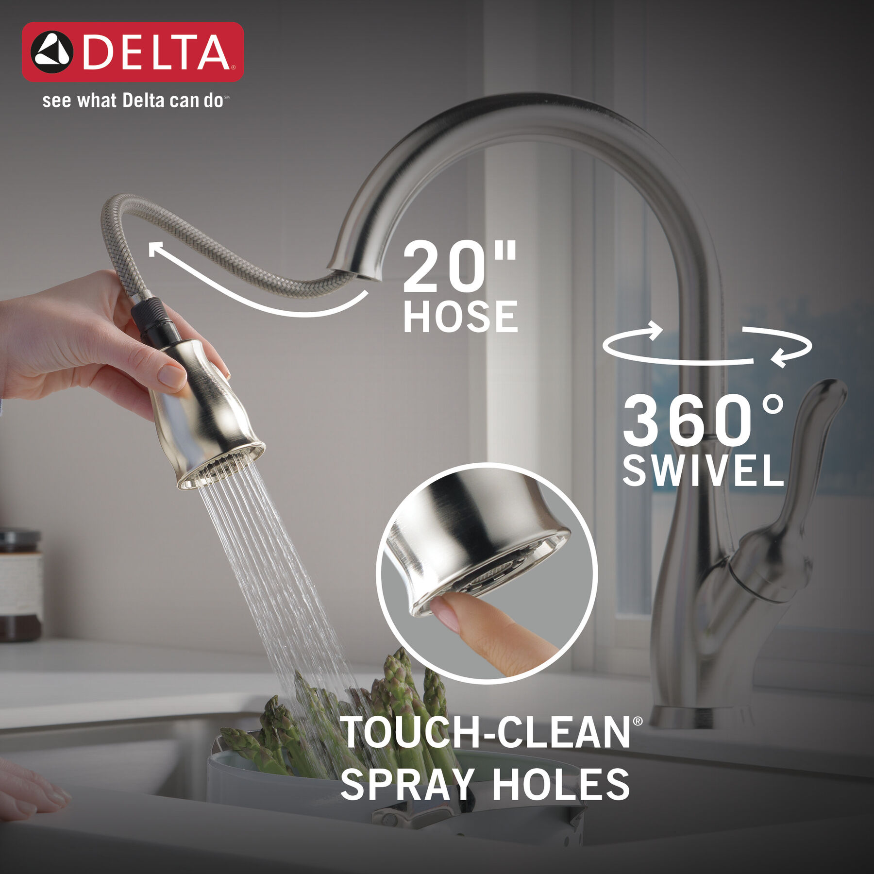Single Handle Pull-Down Kitchen Faucet with ShieldSpray® Technology, image 6