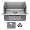 24” Undermount Stainless Steel Single Bowl Laundry Utility Kitchen Sink with Accessories