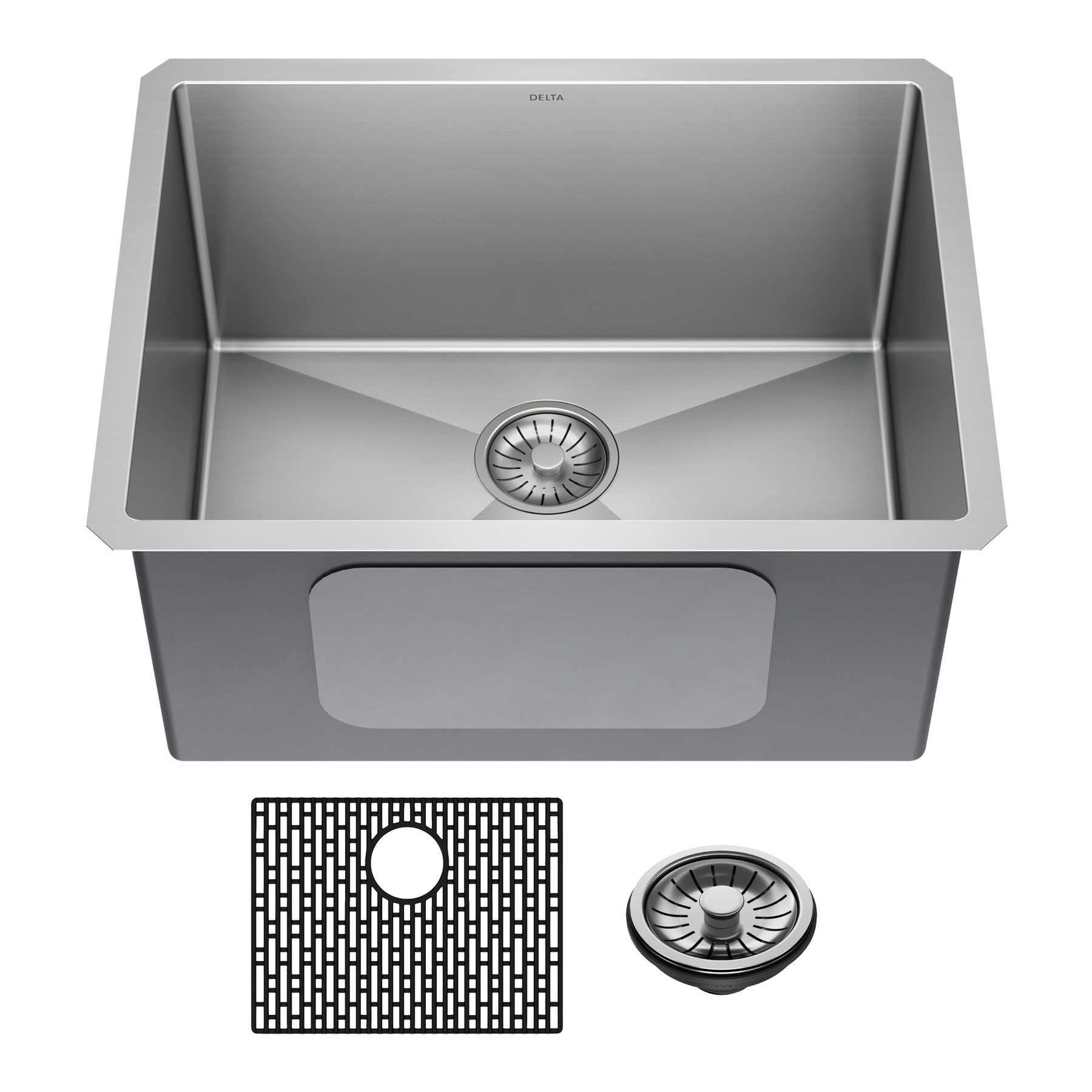 24” Undermount Stainless Steel Single Bowl Laundry Utility Kitchen Sink with Accessories
