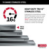 45” Workstation Undermount Single Bowl 16 Gauge Stainless Steel Kitchen Sink with 2-Tier WorkFlow™ Ledge and Accessories
