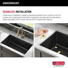 30” Granite Composite Workstation Kitchen Sink Undermount Single Bowl with WorkFlow™ Ledge and Accessories in Metallic Black