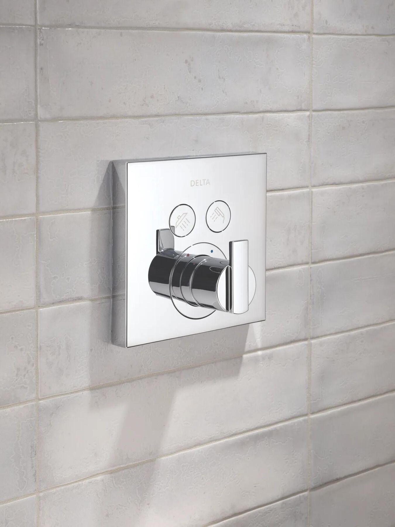 Angular Modern Push-Button Shower