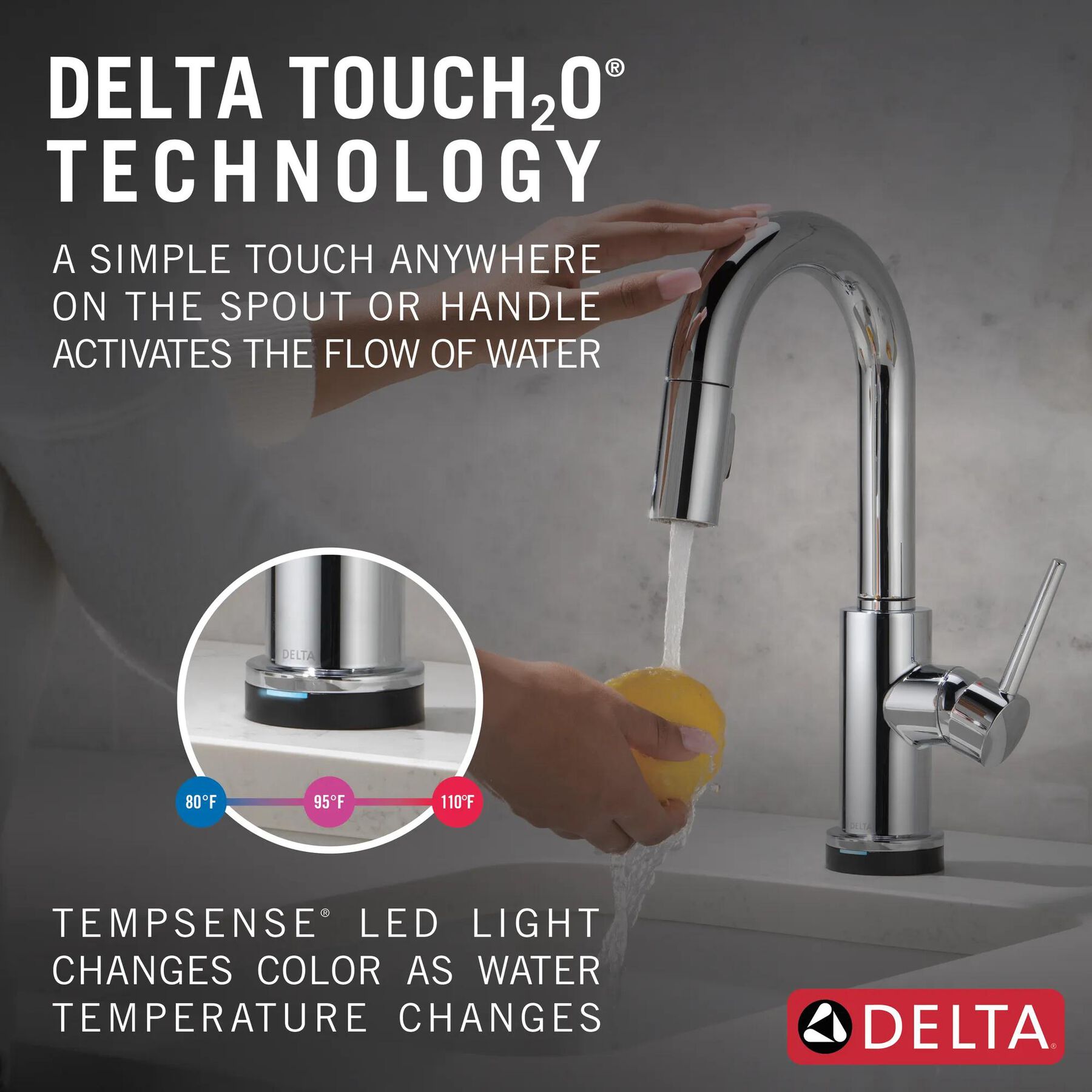 Single Handle Pull-Down Bar / Prep Faucet with Touch<sub>2</sub>O&reg; Technology