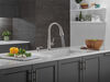 Single Handle Pull-Down Kitchen Faucet with Soap Dispenser and ShieldSpray® Technology