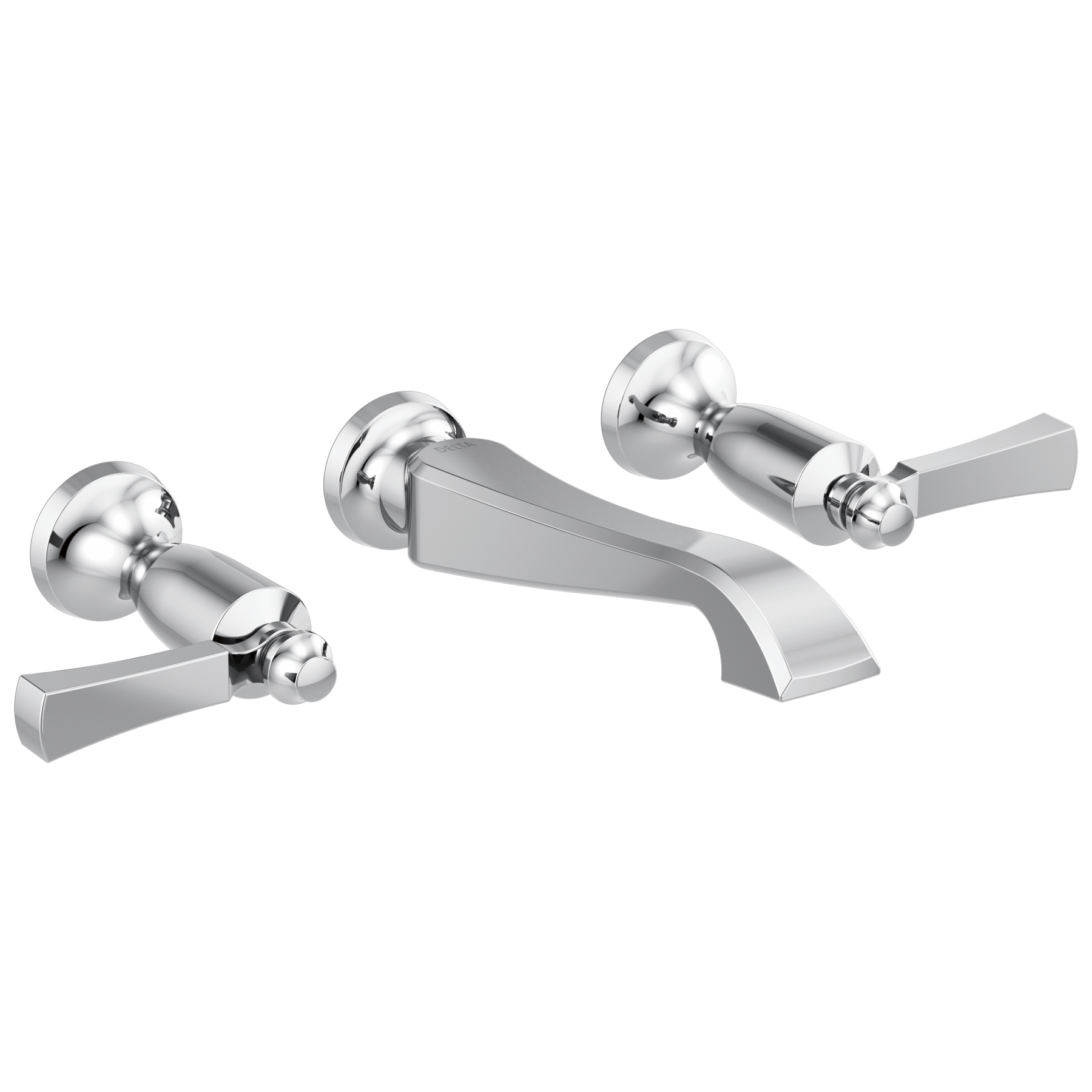 Two Handle Wall Mount Bathroom Faucet Trim Only