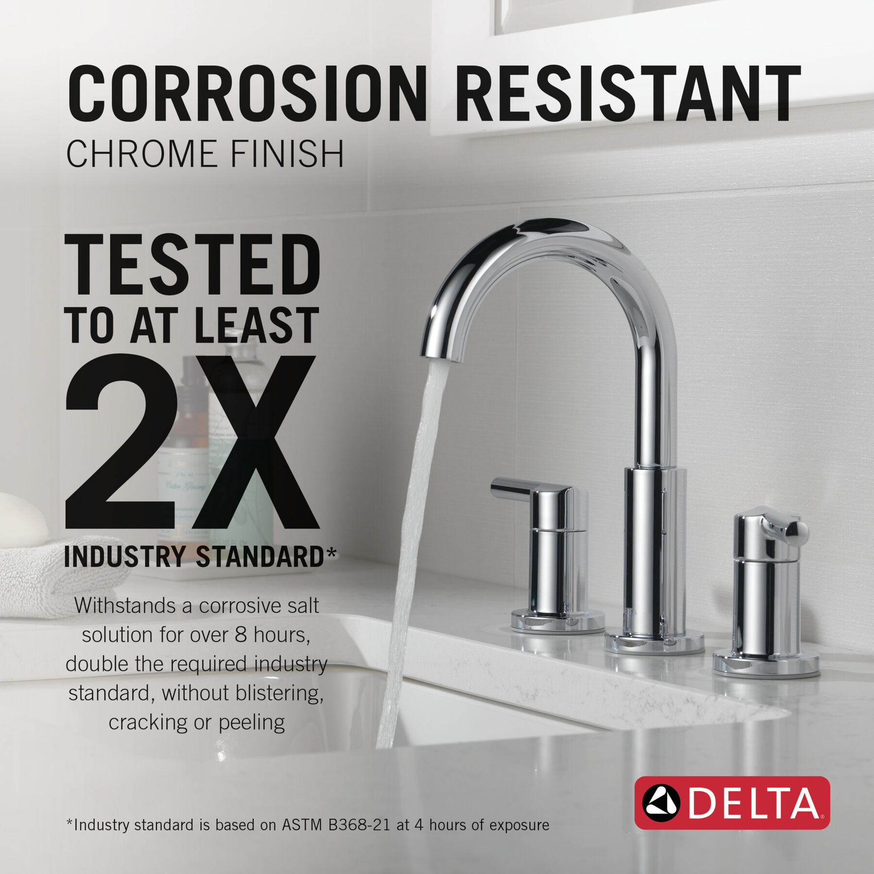 Two Handle Widespread Bathroom Faucet, image 2