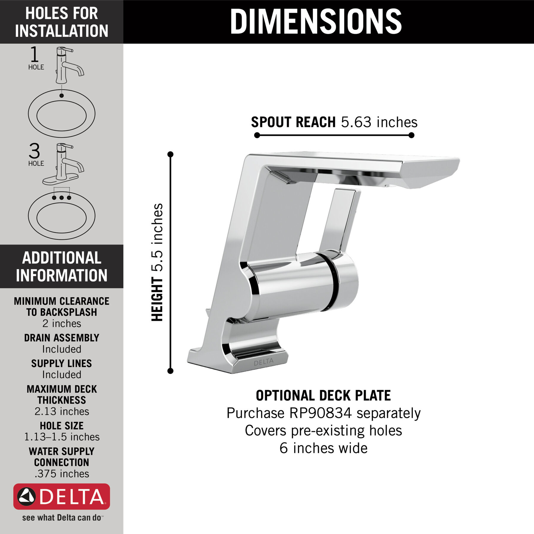 Single Handle Bathroom Faucet, image 7