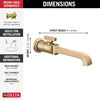 Single Handle Wall Mount Bathroom Faucet (Recertified)