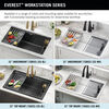 33” Granite Composite Workstation Kitchen Sink Drop-In Top Mount Single Bowl with WorkFlow™ Ledge and Accessories