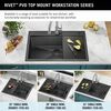 30&rdquo; Drop-In Top Mount&nbsp;16 Gauge Workstation Kitchen Sink Single Bowl&nbsp;with WorkFlow&trade; Ledge and Accessories