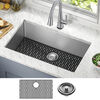 32” Undermount Stainless Steel Single Bowl Kitchen Sink with Accessories