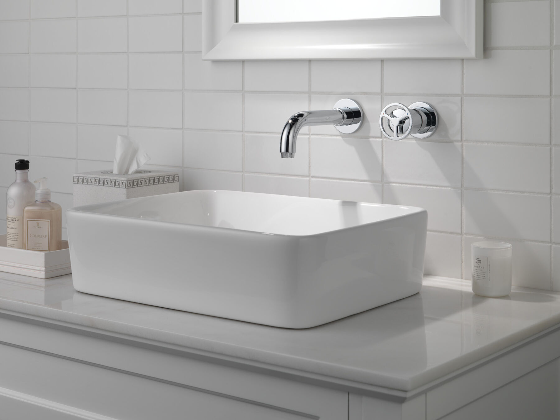 Single Handle Wall Mount Bathroom Faucet Trim, image 3