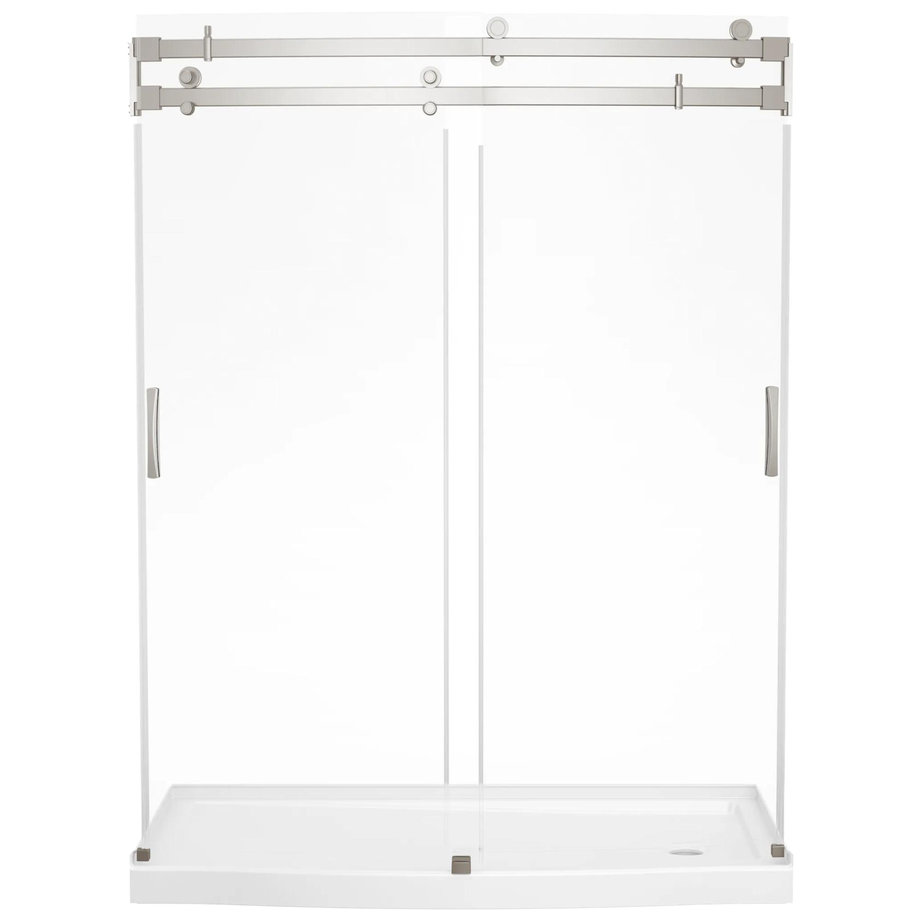 60x32 Alcove Shower Base with Door Bundle - Right Drain Curve