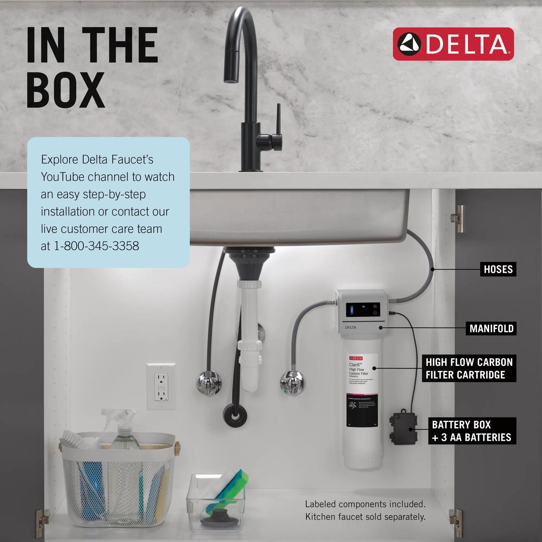 High Flow High Capacity Under Sink Water Filtration System
