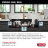 33” Granite Composite Workstation Kitchen Sink Drop-In Top Mount Single Bowl with WorkFlow™ Ledge and Accessories