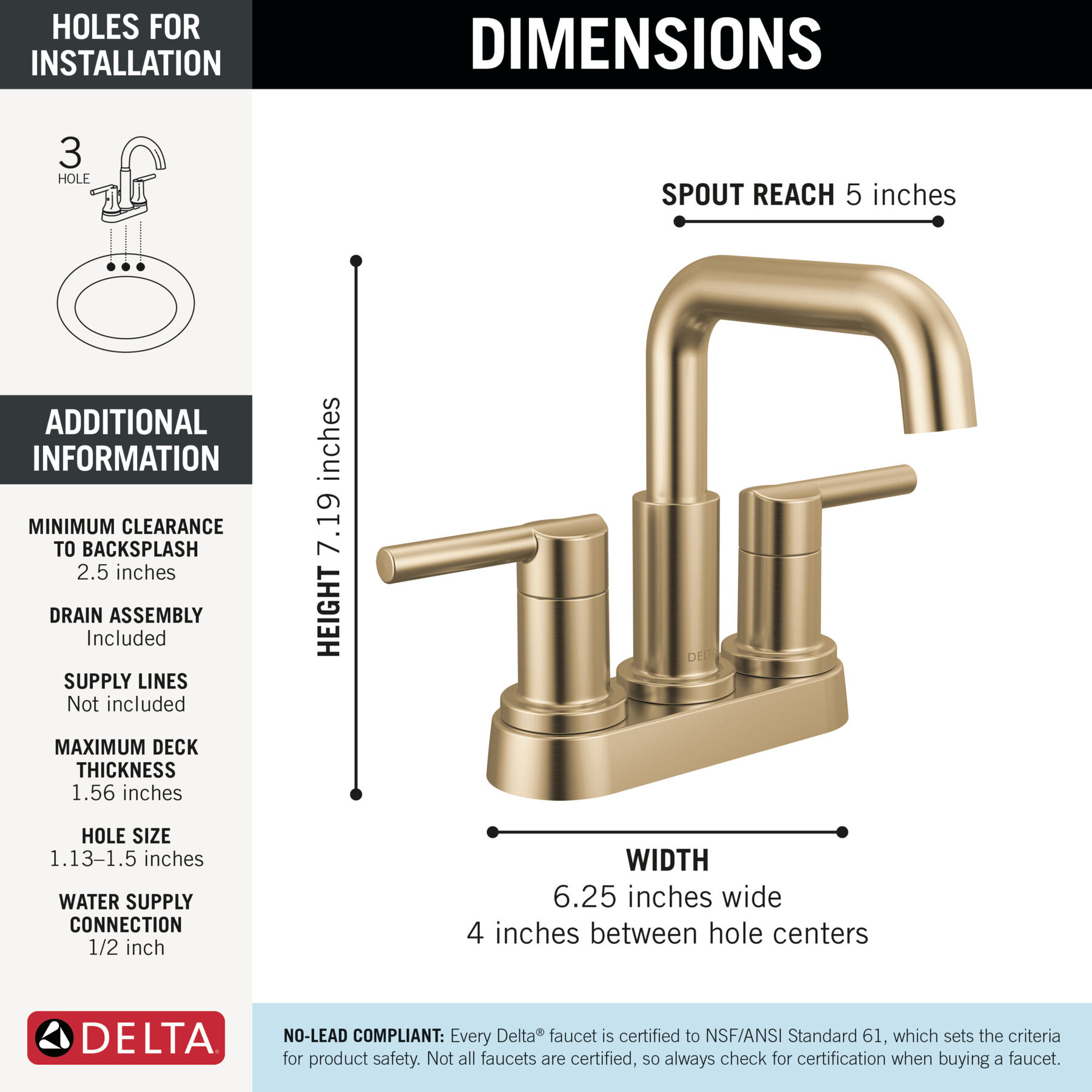 Centerset Bathroom Faucet (Recertified)