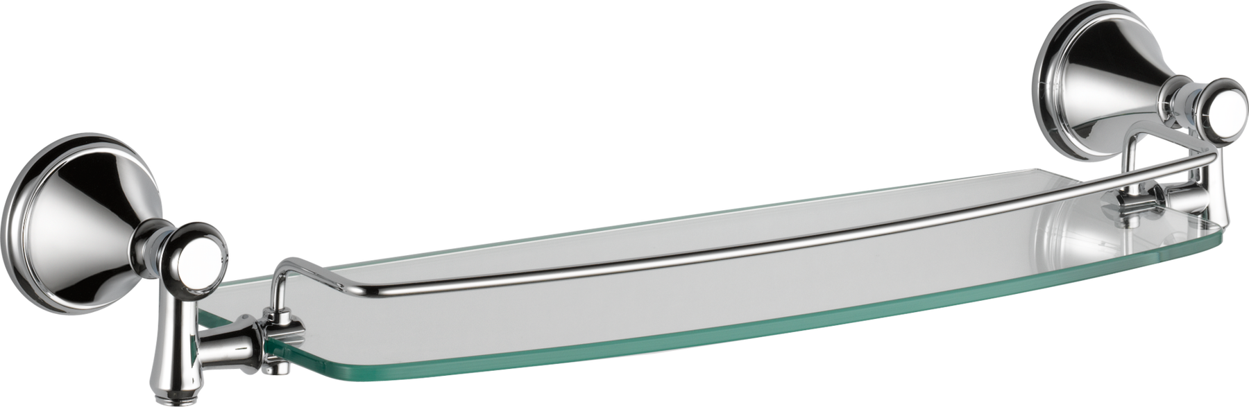 18" Glass Shelf with Removable Bar, image 1