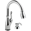 Touch2O with Touchless and VoiceIQ&reg; Technology Single Handle Pull-Down Kitchen Faucet with Soap Dispenser