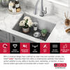 24” Undermount Stainless Steel Single Bowl Laundry Utility Kitchen Sink with Accessories