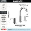 Two Handle Widespread Pull-Down Bathroom Faucet